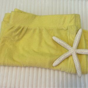 ☀️ Retro Yellow Cotton Blend Terry Shorts